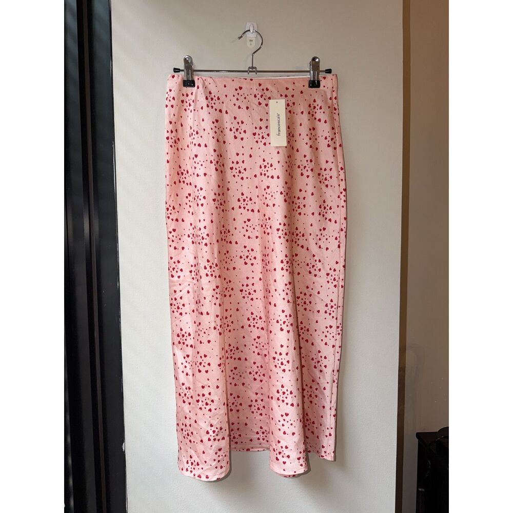 Mi Ami Pink and Red Hearts Skirt